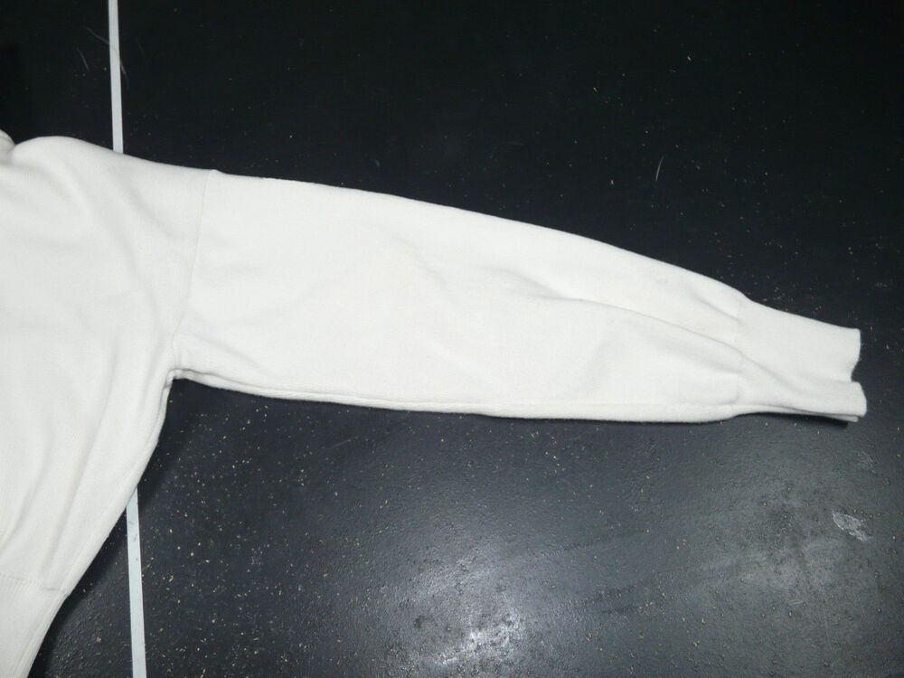 ALO Scholar Knit Cropped Full Zip Jacket Ivory Women's Small Foldable Collar - Picture 4 of 16